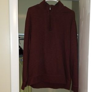 Van Heusen XL 1/4 zip sweater Maroon color